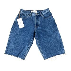 SLVRLAKE Beatnik Cutoff Denim Bermuda Shorts Size 25 NWT